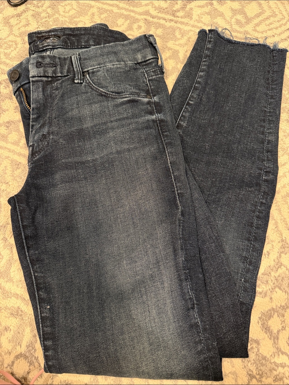 MOTHER Looker Dark Blue Slim Fit Jeans